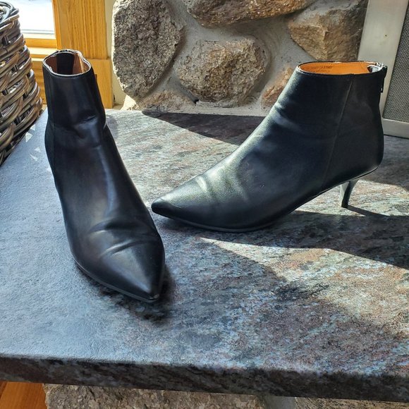 14th & Union Black Faux Leather Ankle Booties Size 6.5M - Picture 15 of 16